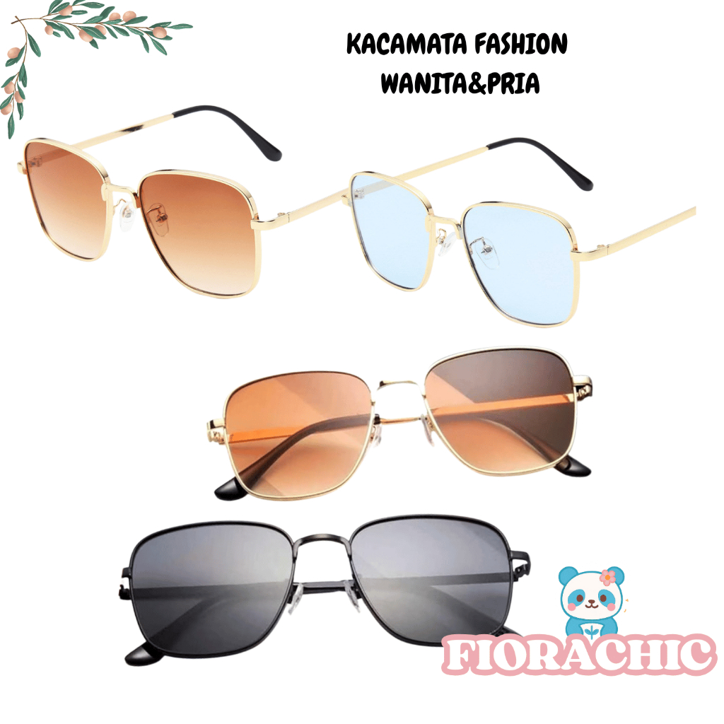 FC- KACAMATA FASHION WANITA&PRIA KM175 KACAMATA HITAM SUNGLASS IMPORT