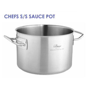 BIMA Chefs Professional Kitchenware SAUCE POT (body only) - SUS 304 3-Ply Base Cookware with optimum