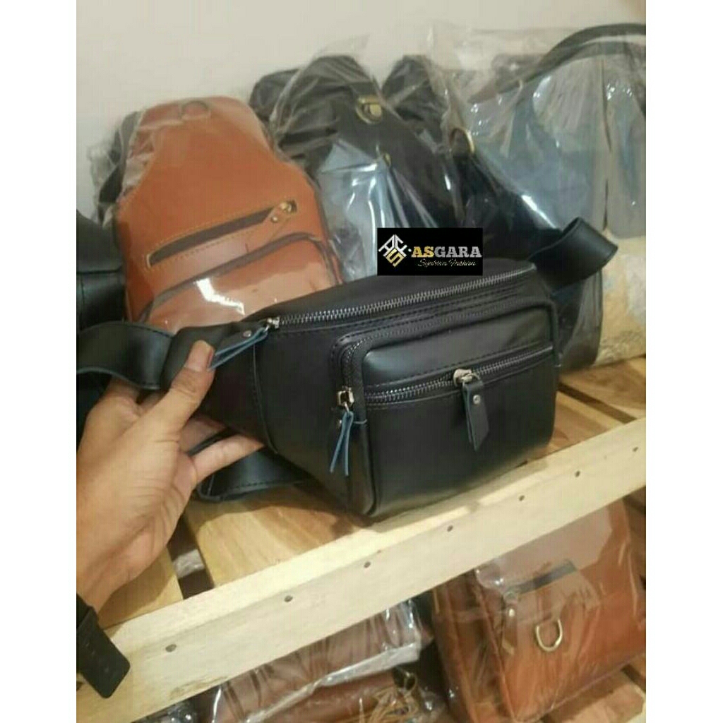 Tas Selempang Kulit Asli Garut Tas Pinggang Pria Wanita