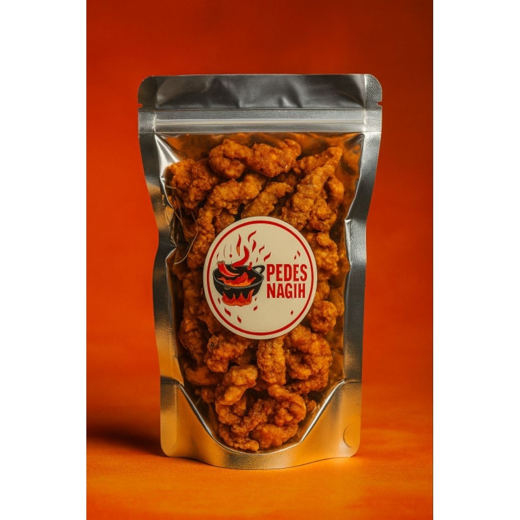 

Cemilan Pedes Nagih - Kulit Ayam Krispi