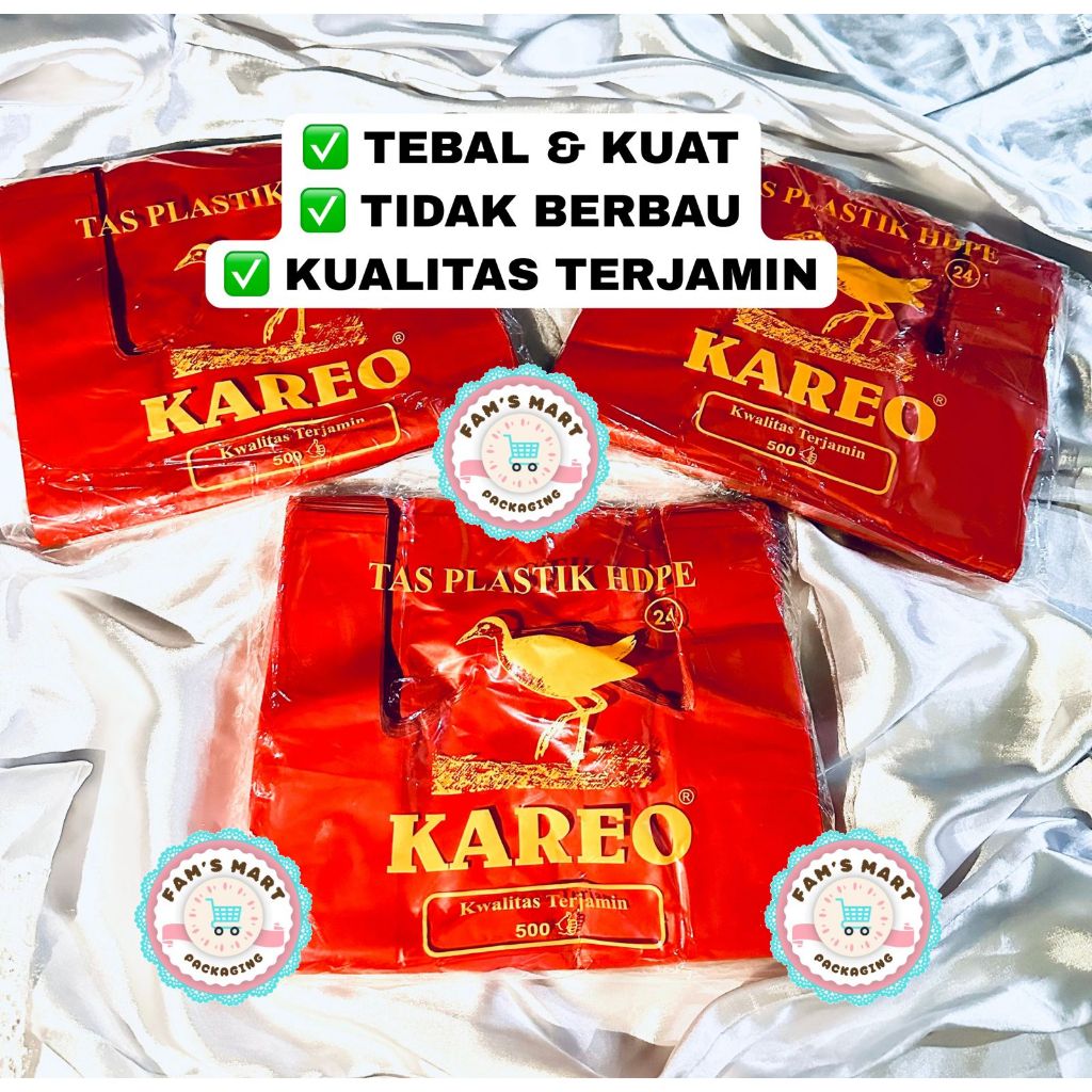 Kantong Kresek uk 24 / Kantong Plastik Tebal Uk 24 Kareo / Plastik Asoy uk 24 / Plastik Kresek