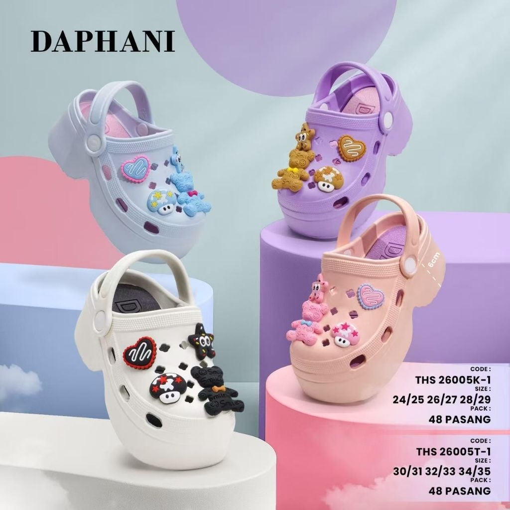 SANDAL BAIM ANAK PEREMPUAN 2025 Sandal Cros ANAK PEREMPUAN Eva RUBBER