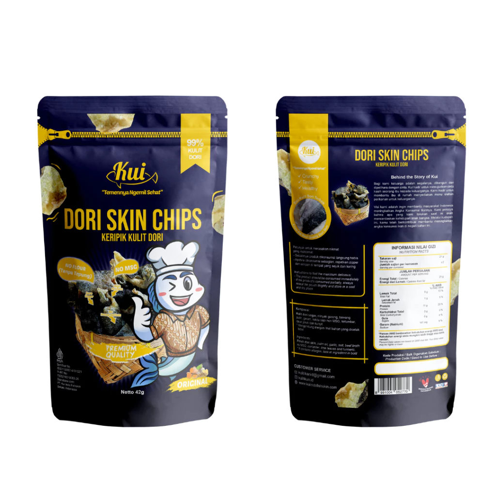 

KUI - Dori Skin Chips Original (Keripik Kulit Dori) Non MSG No Flavour