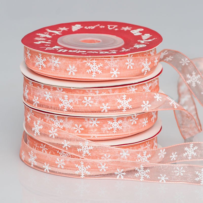 

(1Roll22meter) Pita Snowflake lace/ Pita Snowflake christmas/ Pita Natal/ Pita pink Xmas