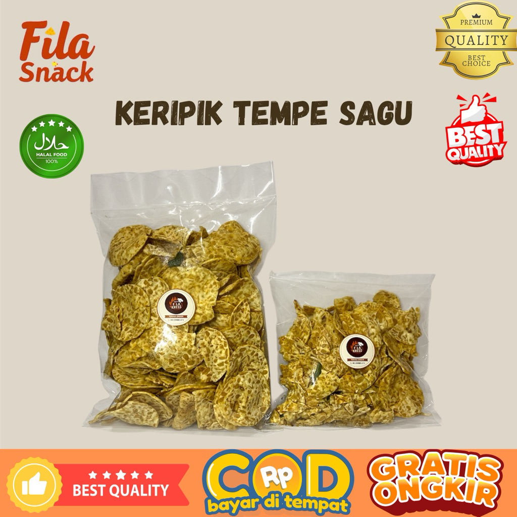 

Keripik Tempe Sagu Kering 200gr / 500gr – Camilan Klasik yang Bikin Nagih!