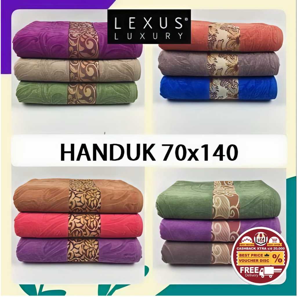 Handuk Mandi LEXUS LUXURY PREMIUM JUMBO by Toyo Terry uk 70x140 cm / Handuk Katun / Handuk Premium /