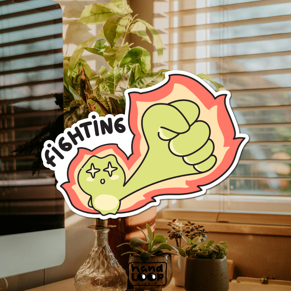 

Sticker Fighting | Frog Fighting On Fire | Sticker Vinyl Waterproof Outdoor HandLoop