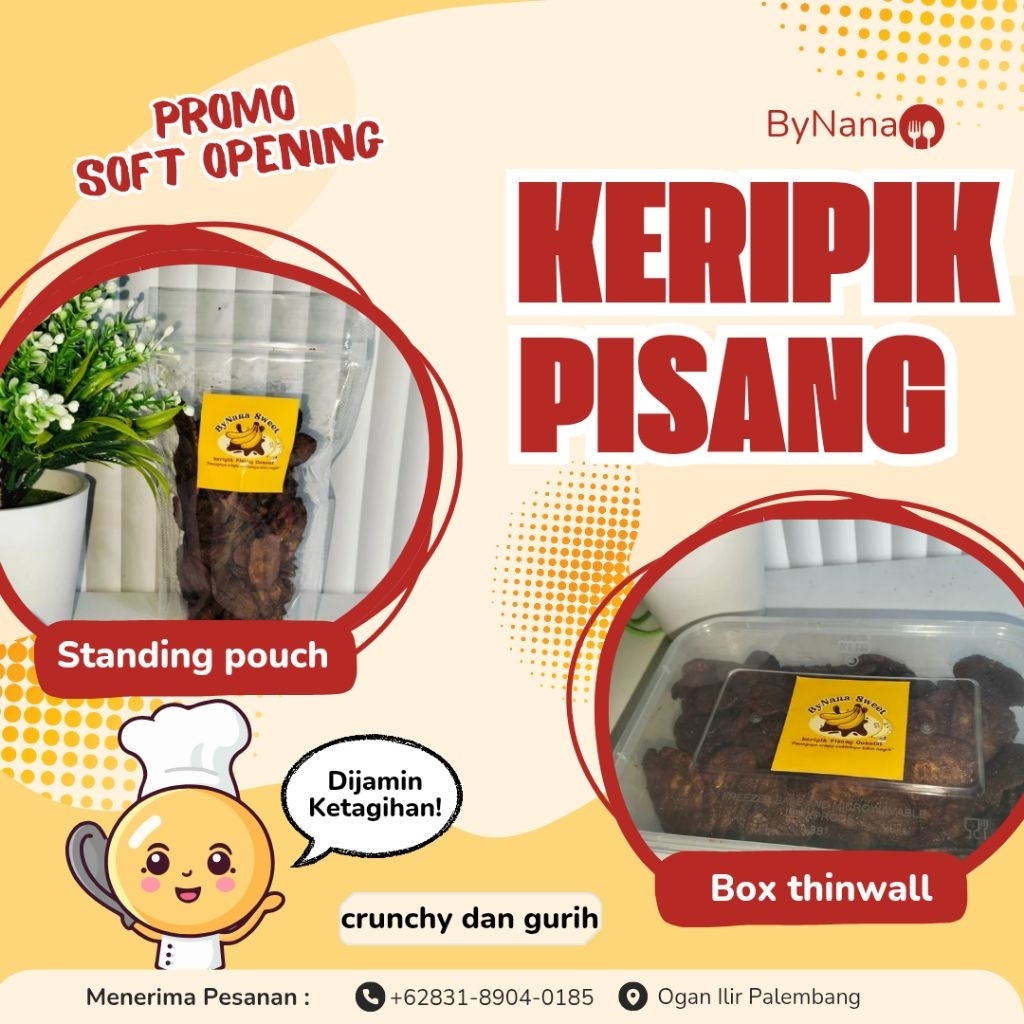 

ByNana Sweet Banana Chips – Pisang Nangka + Coklat Premium, Wajib Coba!