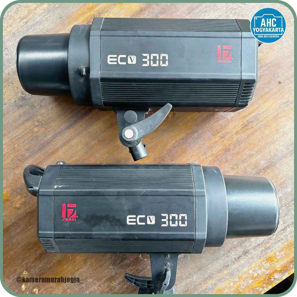 Jinbei ECV 300 Lampu Studio Lighting Sepasang Fullset