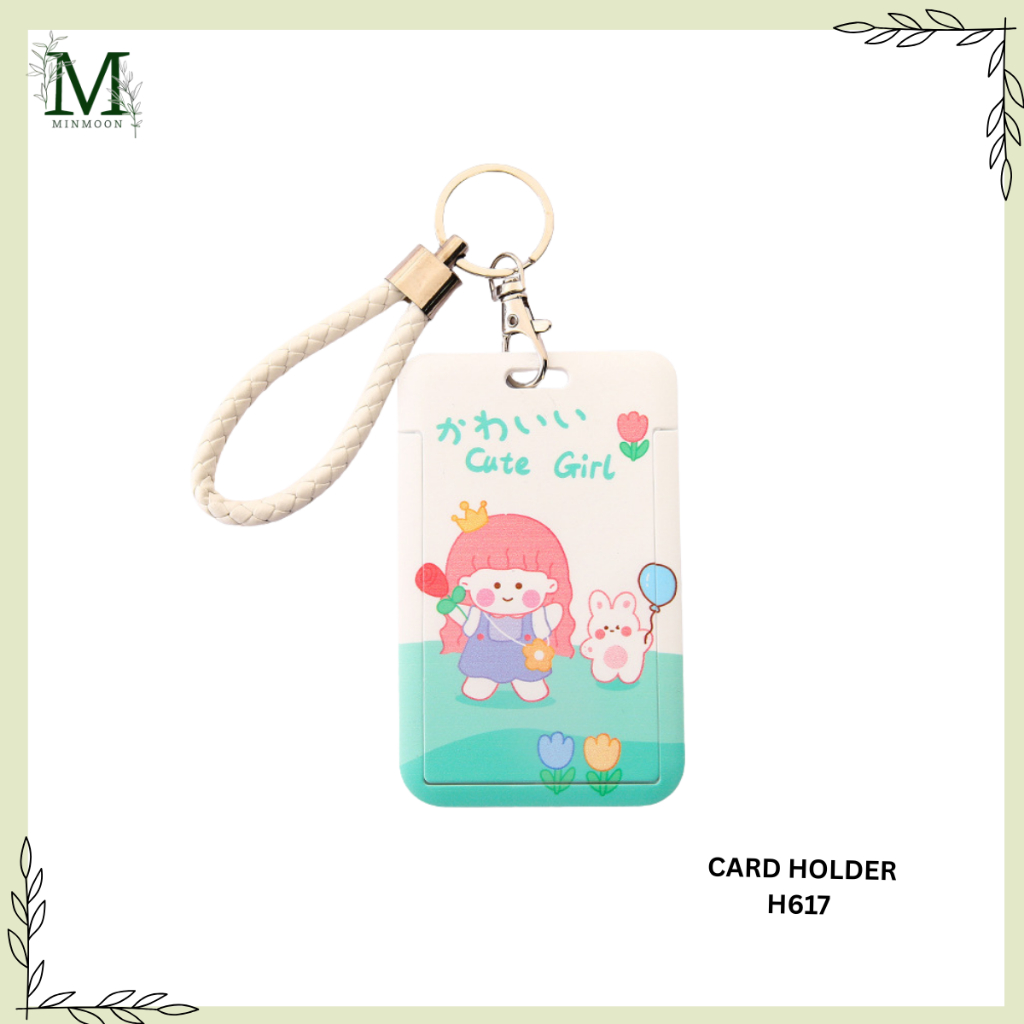 

MINMOON - ID CARD HOLDER MOTIF KARAKTER LUCU H617 TEMPAT KARTU PHOTOCARD PHOTO CARD FLOWER