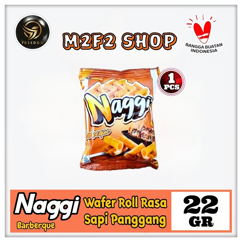 

Snack Naggi Wafer Roll Rasa Barbeque | BBQ Sapi Panggang Sachet - 22 gr (Kemasan Satuan)