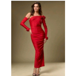 SH506 ASYMETRICAL LONG SLEEVE DRESS