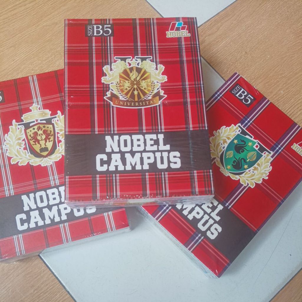 

buku tulis campus 50lembar. merk nobel. 70gsm kertas tebal,licin.