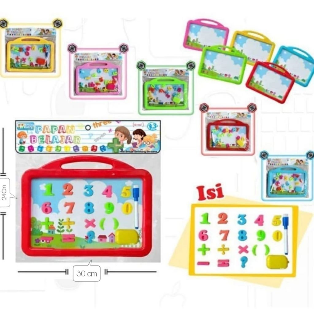 

1052 mainan edukasi papan tulis gambar angka + penghapus+spidol/mainan anak anak belajar tulis