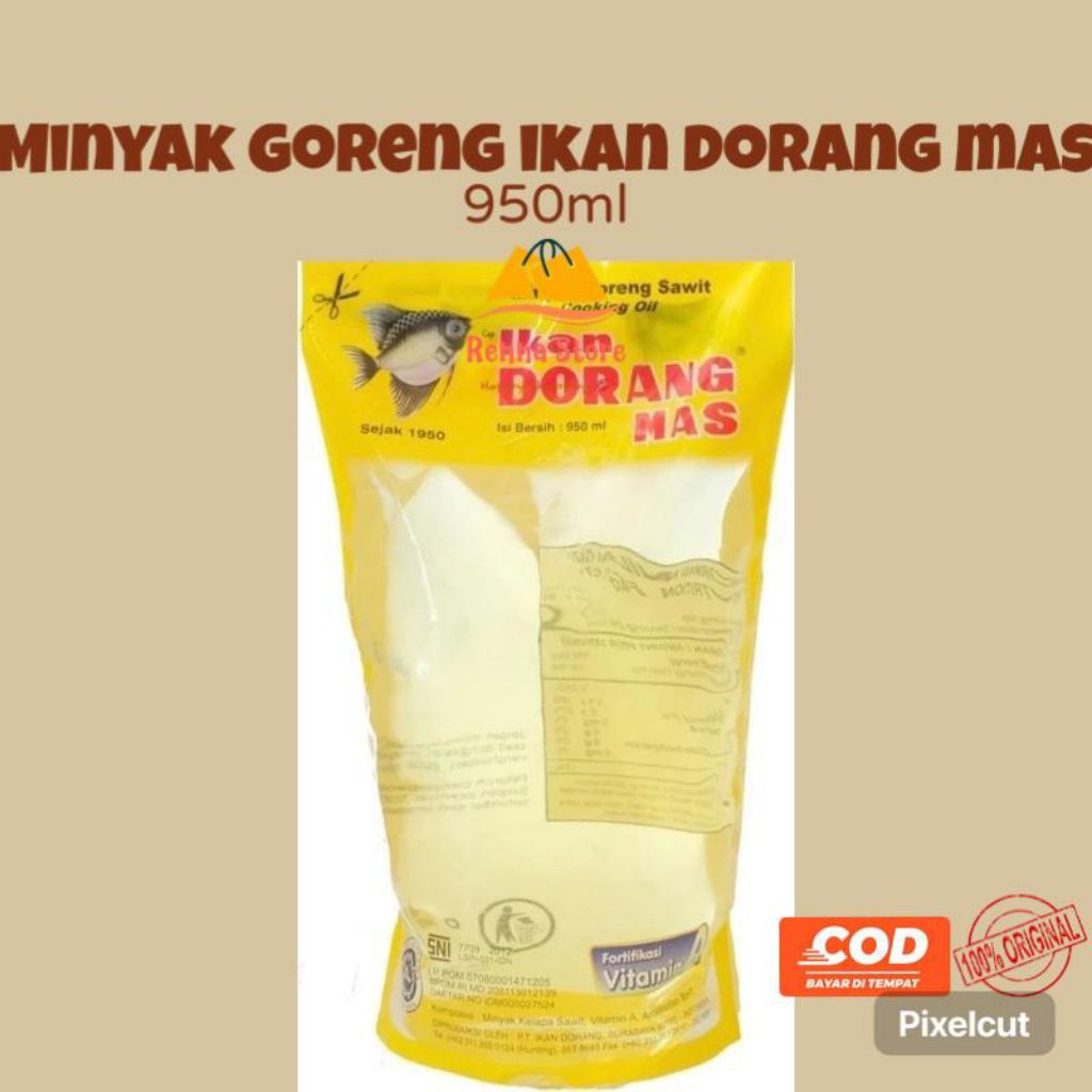 

1pcs Ikan Dorang Mas 950ml Minyak Goreng Sawit Hemat Berkualitas