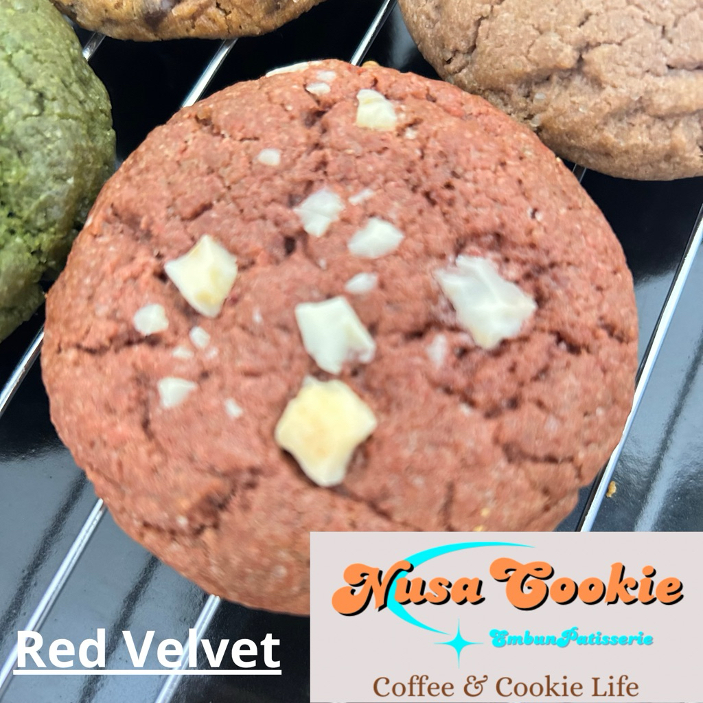 

SOFT BAKED COOKIES 100% BUTTER RED VELVET ( ISI 6 PCS )