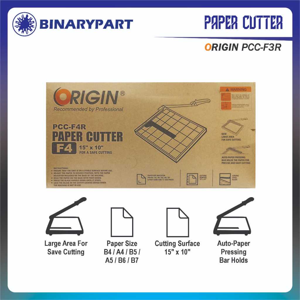 

Alat Pemotong Kertas F4 Origin / Paper Cutter