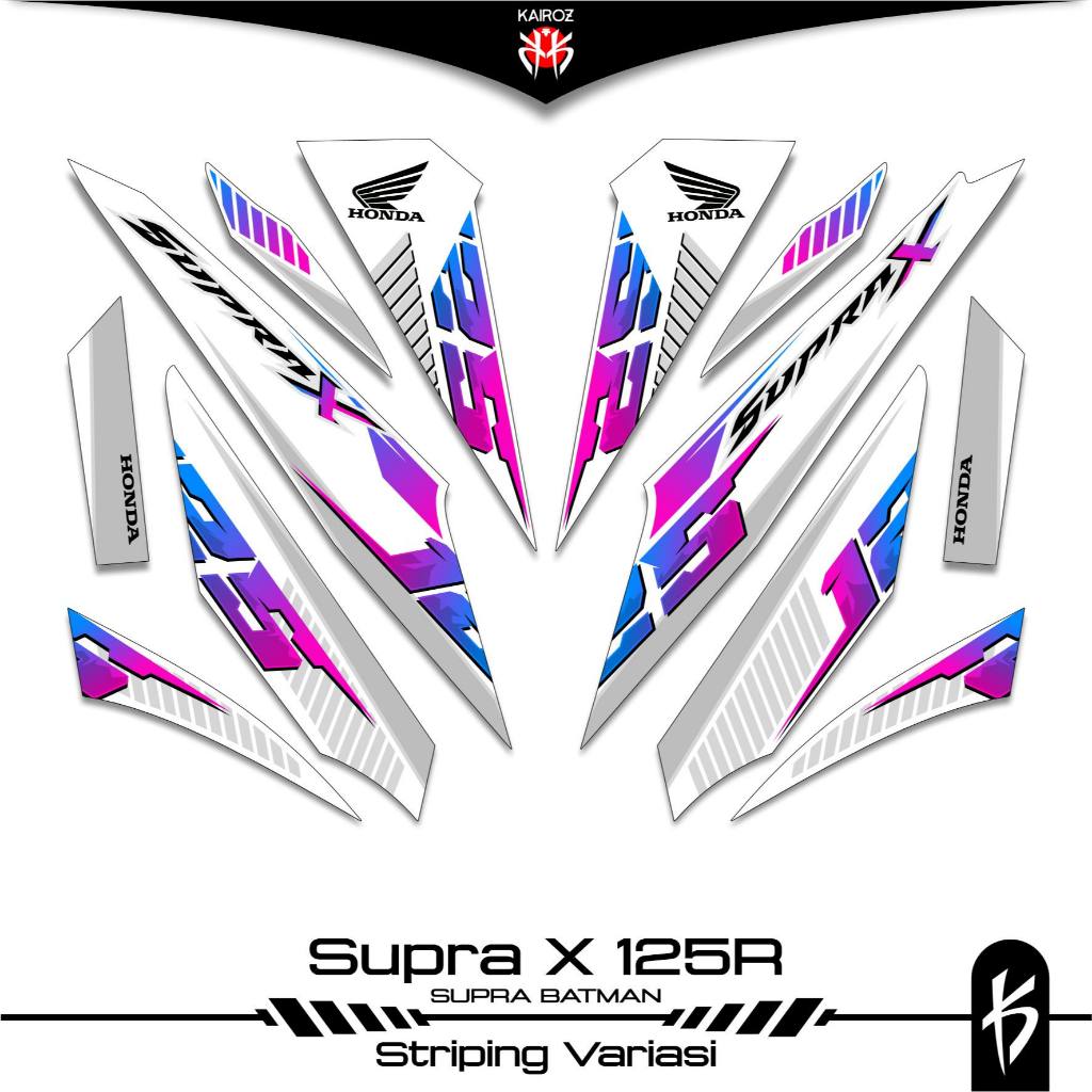 STRIPING SUPRA X 125 KARBU SKU 174 BATMAN STICKER STIKER HONDA SUPRA X 125 WAVE 125I SUPRA X 125R
