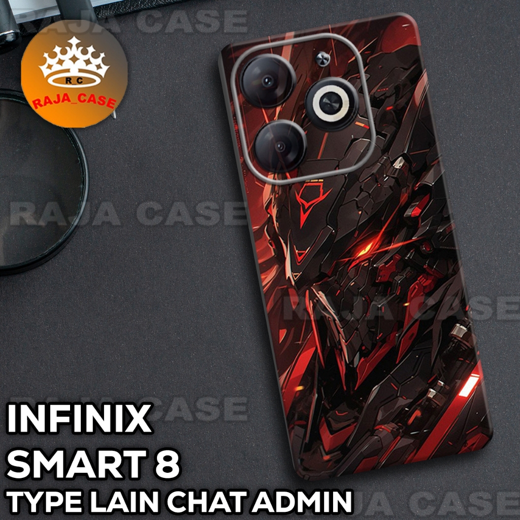[RC19] Softase INFINIX SMART 8 [Motif ROBOT] Case Hp INFINIX SMART 8 - SILIKON - CASING - CASE