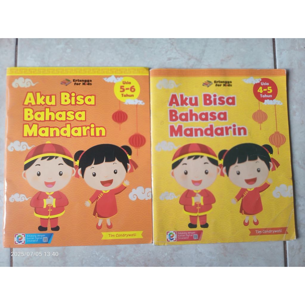 Aku Bisa Bahasa Mandarin Erlangga For Kids (second)