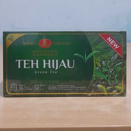 

( PERBOX ISI 25 KANTONG) Teh Hijau Kepala Djenggot isi 25 kantong 50gr / Green Tea Premium / Teh Hijau Diet