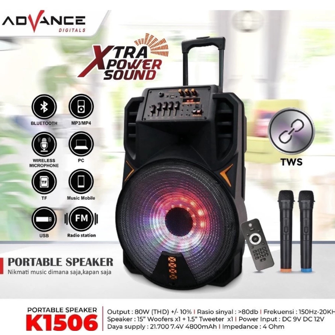 ADVANCE PORTABLE SPEAKER K 1506