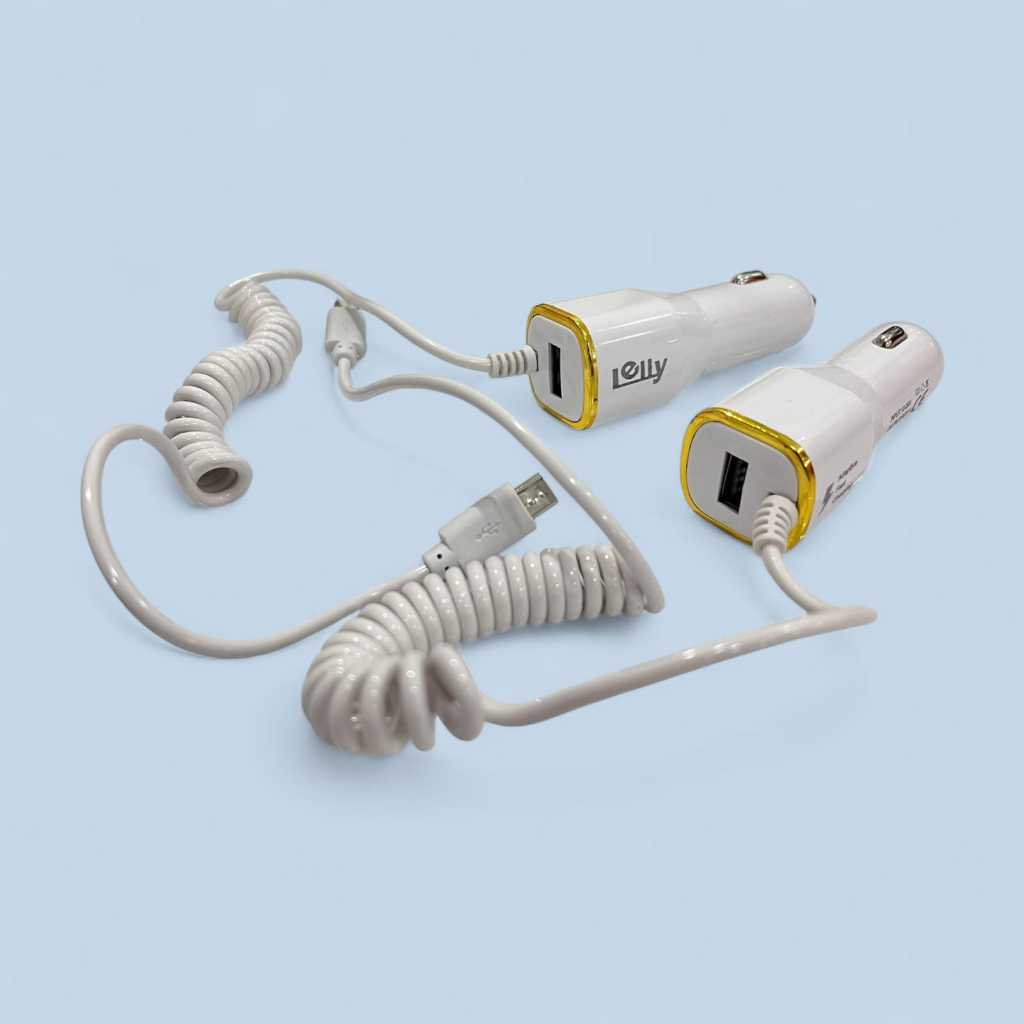 SAVER LELLY 1 PORT 3.1/ 3.1A KABEL GULUNG/ TRAVEL CHARGER CASAN MOBIL SAVER LELLY + KABEL 3.1A MURAH