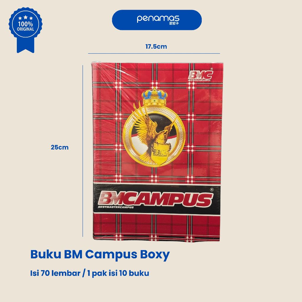 

[ TERMURAH ] BUKU TULIS BM CAMPUS ISI 70 LBR / BOXY / PANJANG / PAK