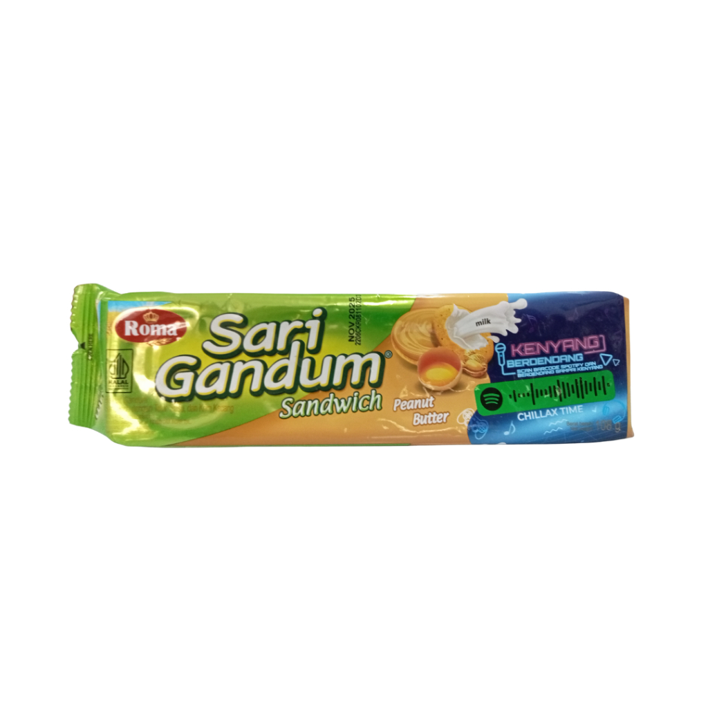 

Roma Sari Gandum Sandwich Peanut 108g
