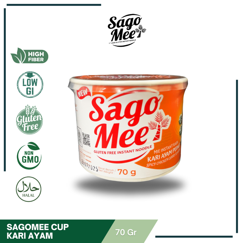 

SAGO MEE CUP KARI AYAM (KARE) MIE INSTAN ENAK SEHAT GLUTEN FREE