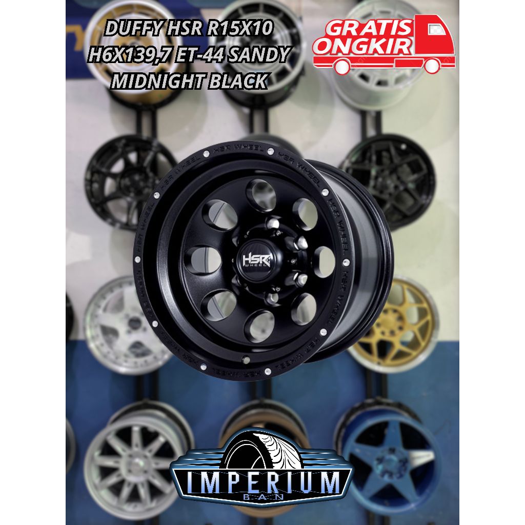 Velg Mobil Offroad Hsr Duffy Ring 15 Lebar 10 Pcd 6x139 Triton Hardtop Hilux Ranger Dll