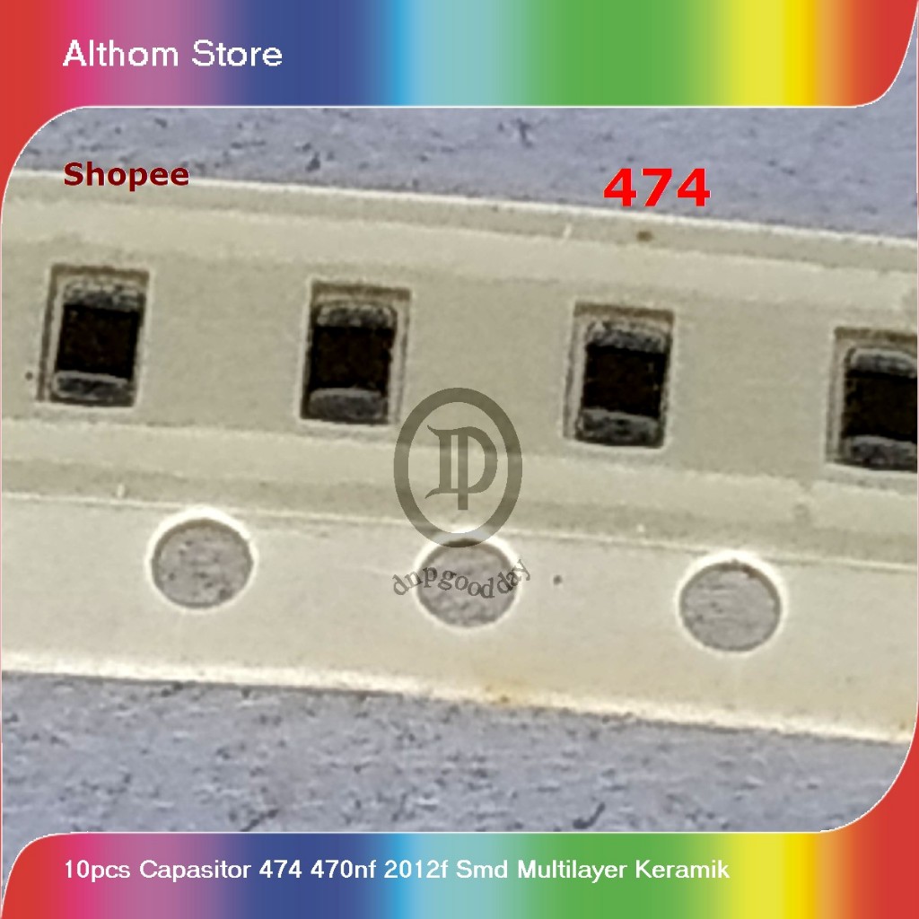 10pcs capasitor 474 470nf 2012f smd multilayer keramik