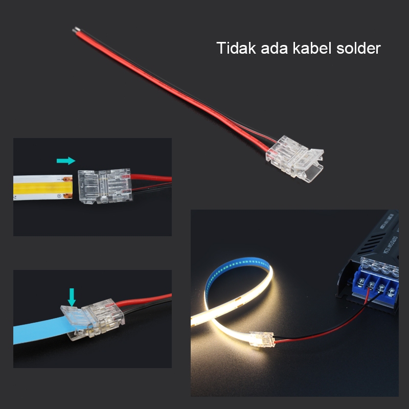 Sambungan Led Strip Konektor Led Strip Smd / Cob 12V/24V Led Strip 8mm
