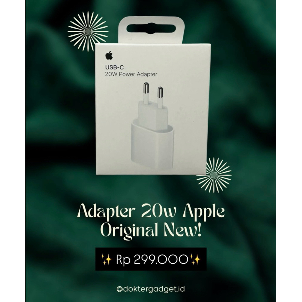Adapter Charger iPhone Original Apple 20w USB C