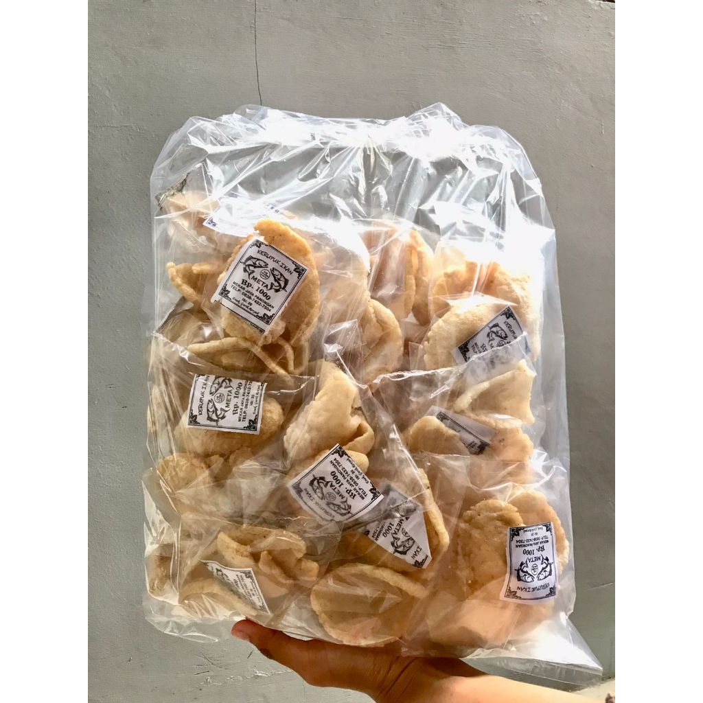 

kerupuk ikan meta gurih lezat cocok untuk makan mie, baso dan lain lain