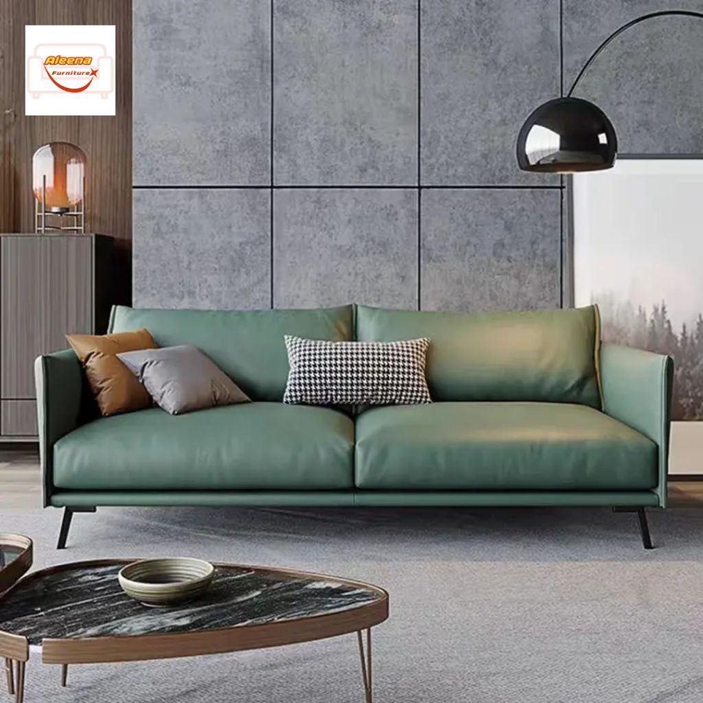 IDEA - Sofa 3 Seater Modern Bahan Full Kulit Sintetis Anti Air
