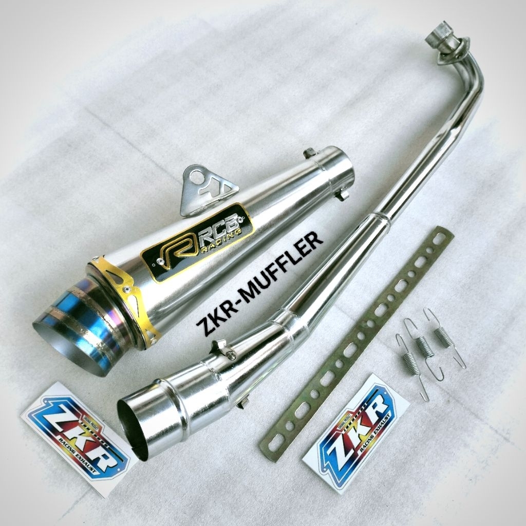 TERLARIS KNALPOT RACING RCB SUARA BAS ADEM Supra x/Supra fit/Supra 125/Vega R/Vega ZR/Vega new/Jupit