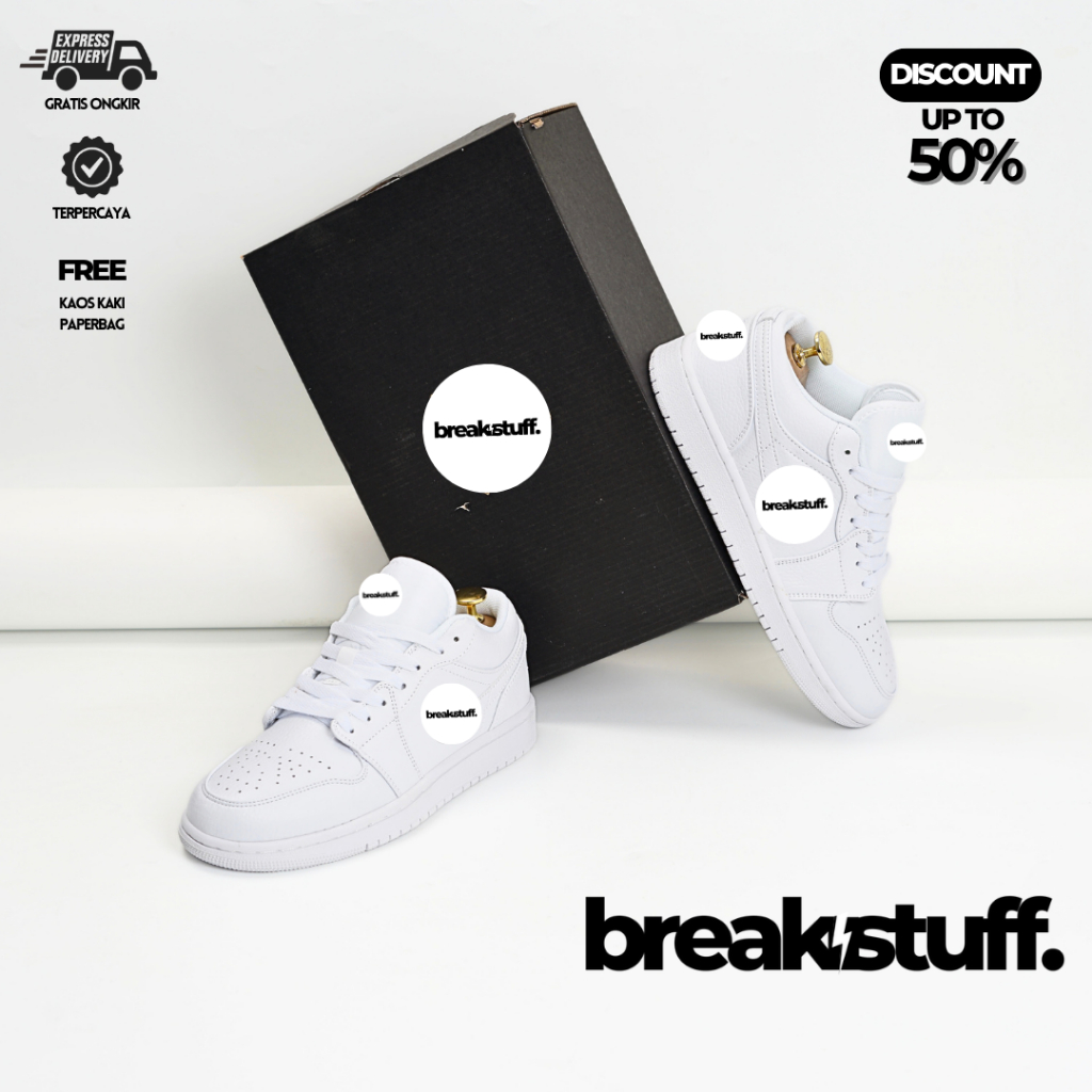 Sneakers AJ 1 Low Triple White 100% Bnib