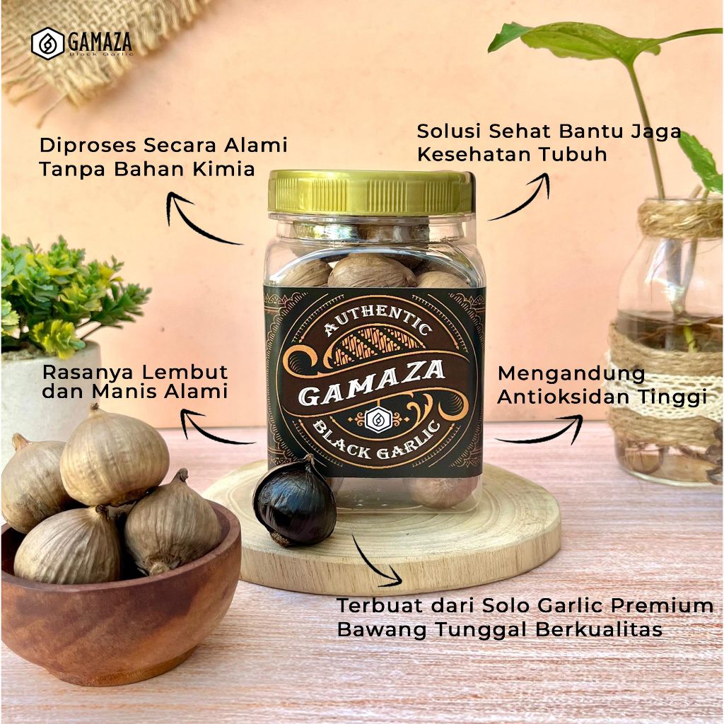 

Black Garlic Premium Bawang Hitam Tunggal 150 Gram Halal Diproses Alami Gamaza Herbal