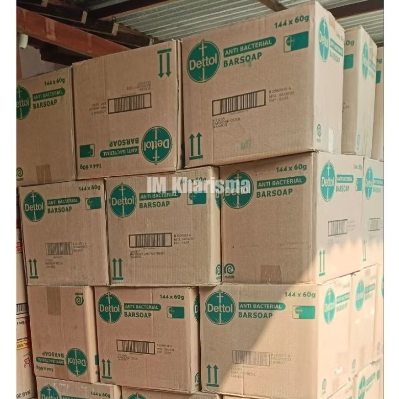 (5 Dus) Sabun Dettol 60gr Isi 144/Dus