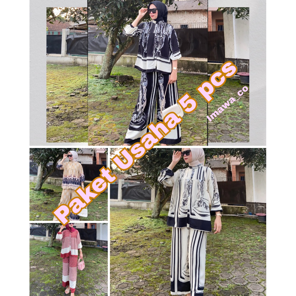 Paket usaha one set kemeja 5 pcs // paket usaha one set // one set kemeja premium // one set kekinia