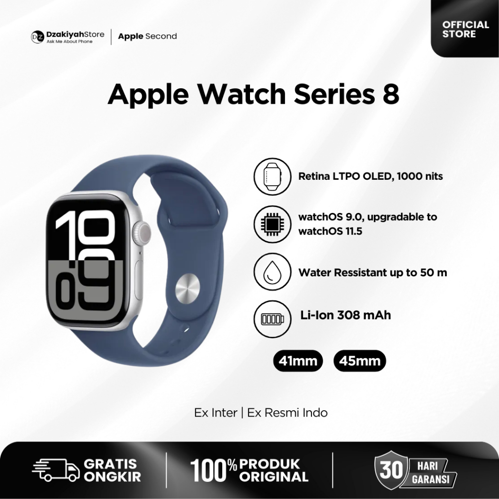 APPLE WATCH SERIES 8 SECOND BERGARANSI