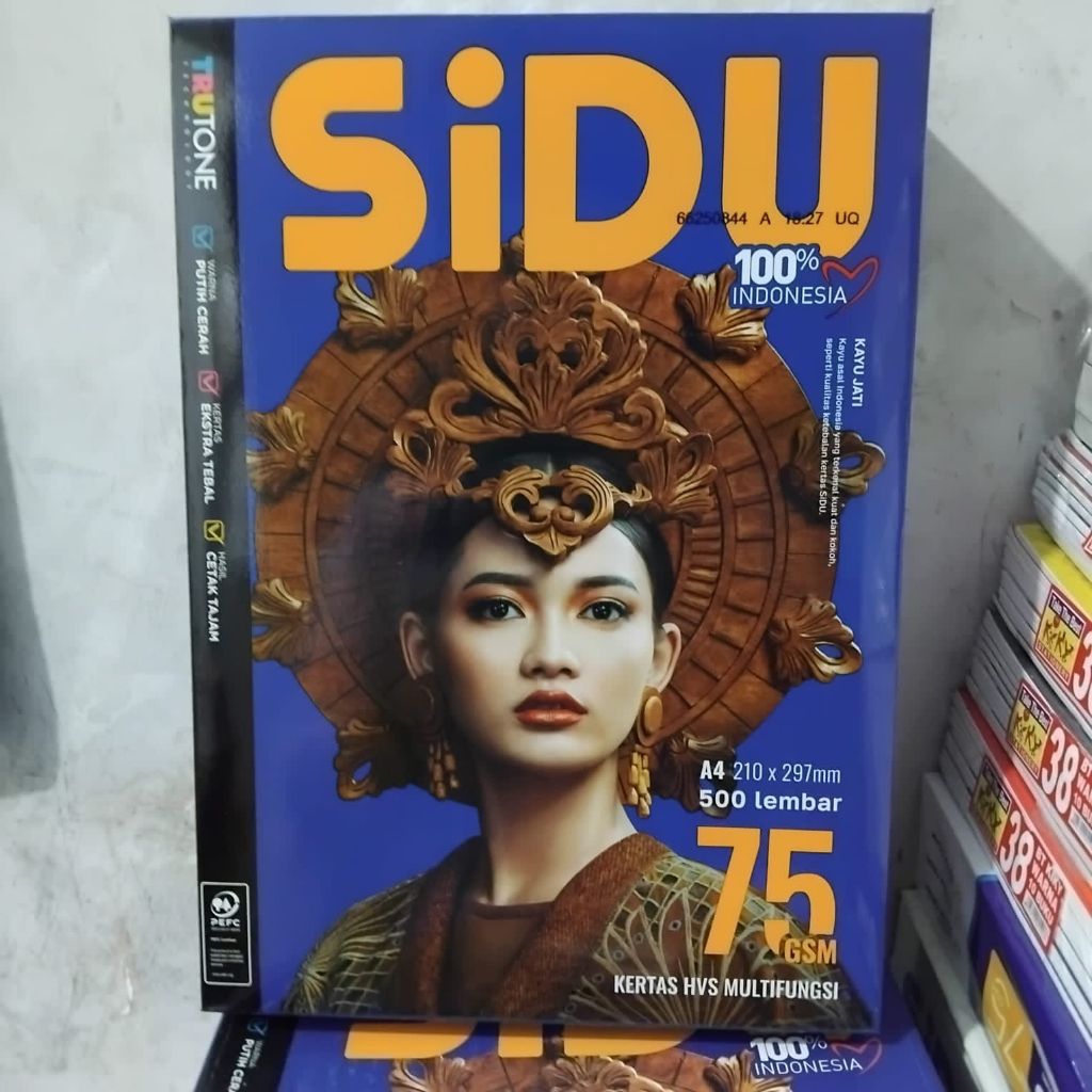 

Kertas HVS Merk SIDU Ukuran A4 dan F4 isi 500 Lembar / Kertas Print dan Fotocopy