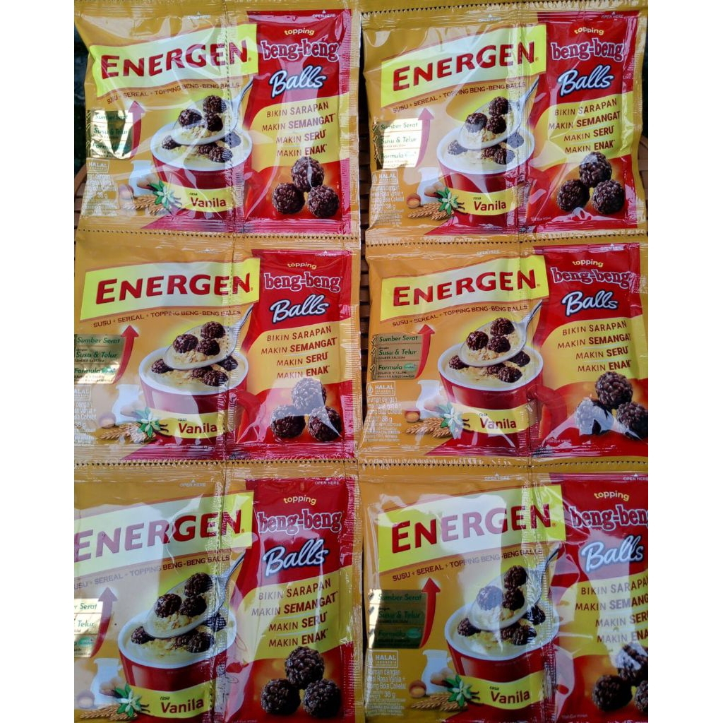 

ENERGEN beng beng Balls,sereal topping beng beng balls,1 renceng isi 10 sachet (38gr)