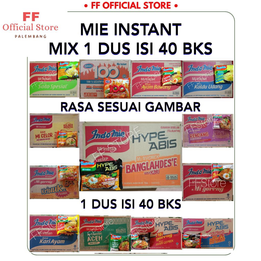

INDOMIE 1 Dus isi 40 Bks (KHUSUS MIX/CAMPUR)
