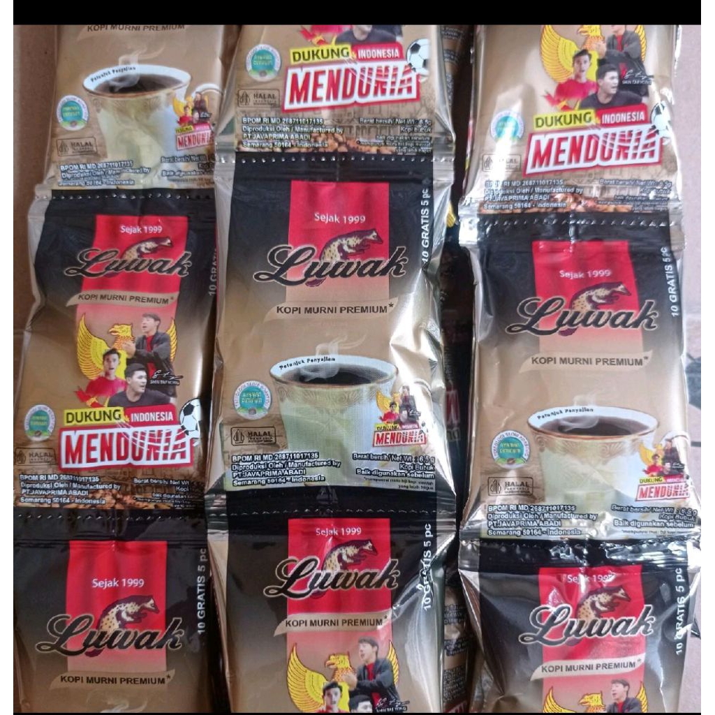 

2 renteng atau 30 sachet luwak mini kopi murni luwak 6,5 gr