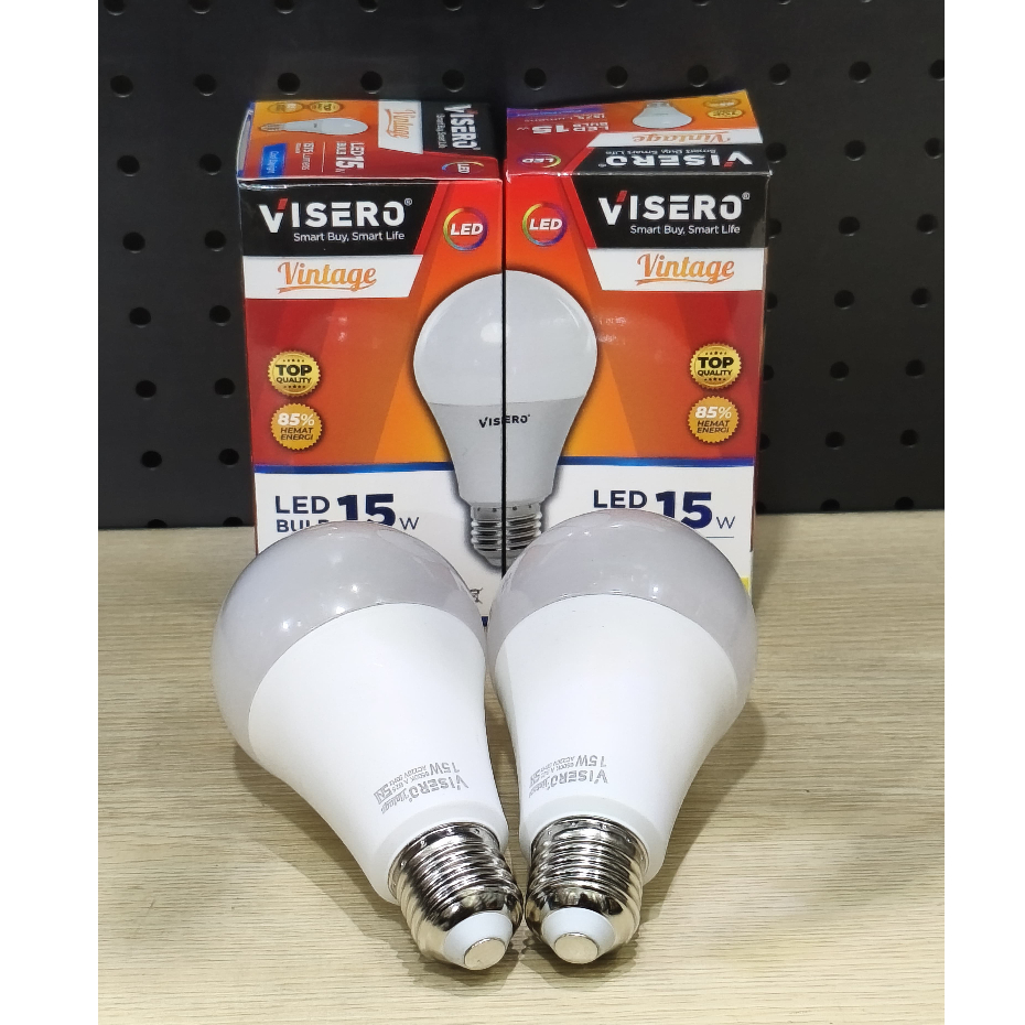 VISERO VINTAGE Lampu LED Kuning 15W Lampu Cahaya Kuning 15 Watt