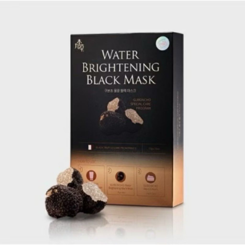 GUBONCHO MASKER WATER BRIGHTENING BLACK MASK ORIGINAL ASLI KOREA 🇰🇷
