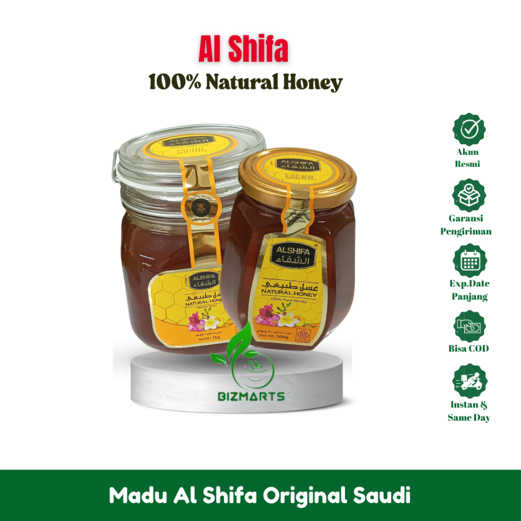

Al Shifa Natural Honey 100% Alshifa Madu Arab Murni Tanpa Campuran - Rasa Manis, Kental & Legit