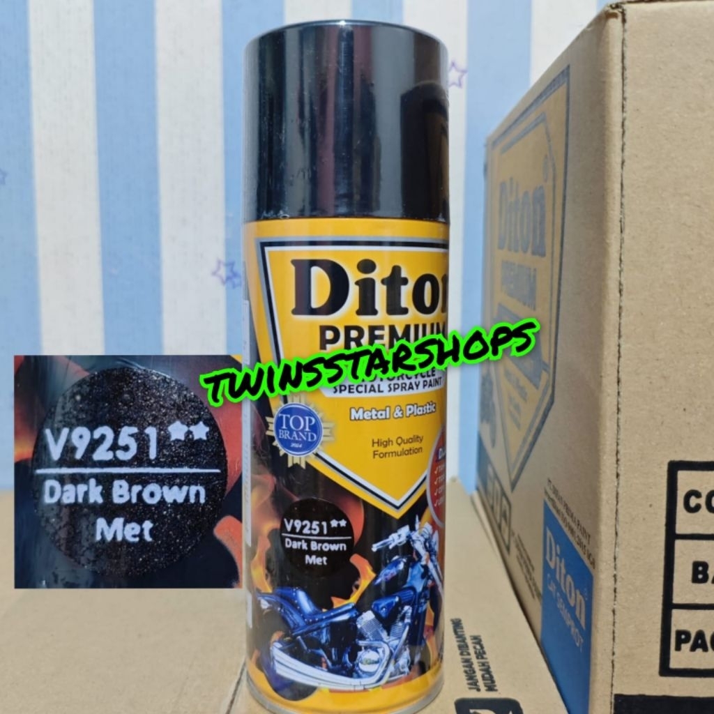 Pilok Pylox Cat Diton Premium Dark Brown Met V9251 Coklat Tua Metalik 9251 Glossy Mengkilap 400cc